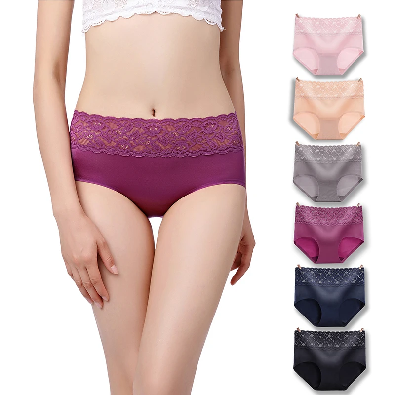 

New Pattern Women's Panties Lace Sexy High Waist Ventilation Ma'am Underpants Woman briefs