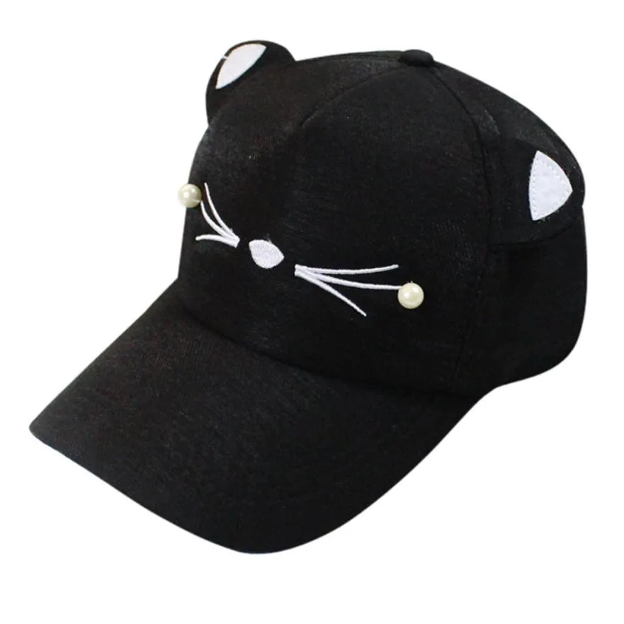 Women Cute Cartoon Cap Fashion Pearl Beading Cat Ears Baseball Hats Ladies Summer Visor Cap Gorras Mujer #L
Women Cute Cartoon Cap Fashion Pearl Beading Cat Ears Baseball Hats Ladies Summer Visor Cap Gorras Mujer #L