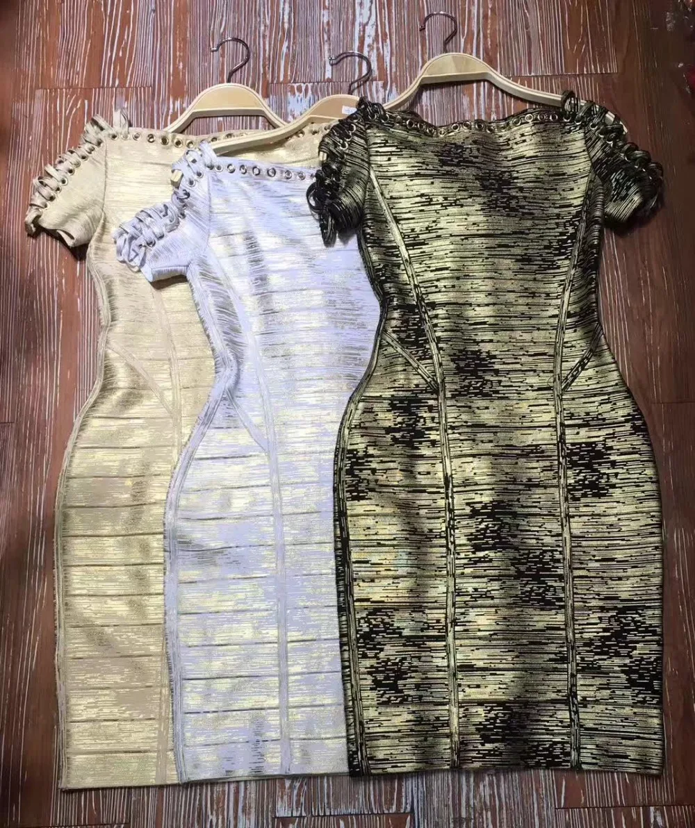 2017 New Celebrity Fashion Short Sleeve Sliver Gold Oil Print Wholesale HL Bandage Dress
2017 New Celebrity Fashion Short Sleeve Sliver Gold Oil Print Wholesale HL Bandage Dress