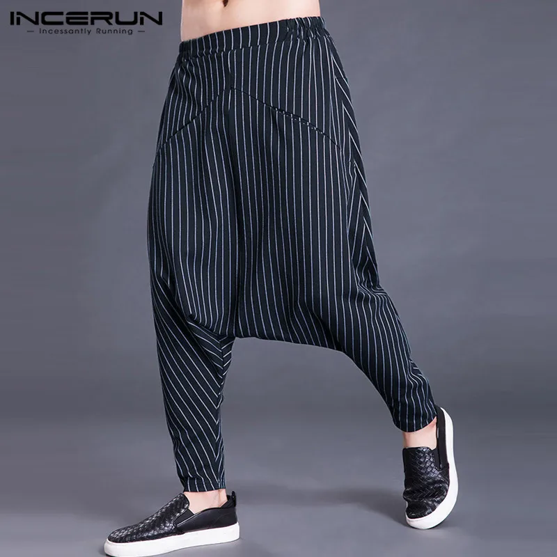 2019 Autumn Men Harem Pants Joggers Stripe Casual Loose Elastic Waist Drop Crotch Streetwear Trousers Men Hip-hop Pants S-5XL
2019 Autumn Men Harem Pants Joggers Stripe Casual Loose Elastic Waist Drop Crotch Streetwear Trousers Men Hip-hop Pants S-5XL