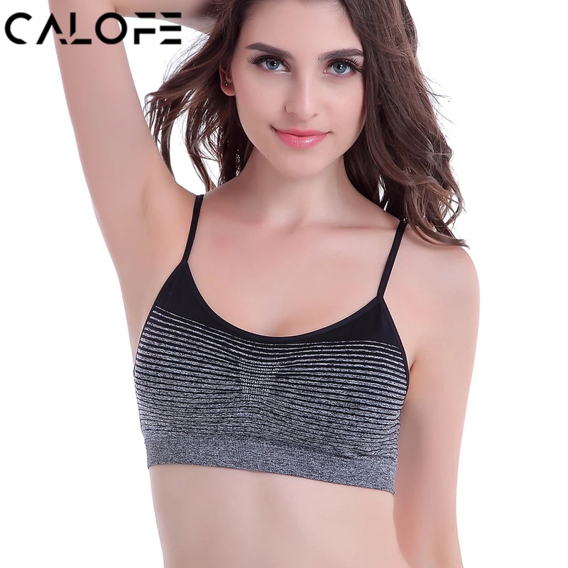 CALOFE Shockproof Women Sport Bra Top Striped Wire Free Yoga Gym Fitness Bra Top Push Up Sport Bra running Brassiere Sport Femme
CALOFE Shockproof Women Sport Bra Top Striped Wire Free Yoga Gym Fitness Bra Top Push Up Sport Bra running Brassiere Sport Femme
