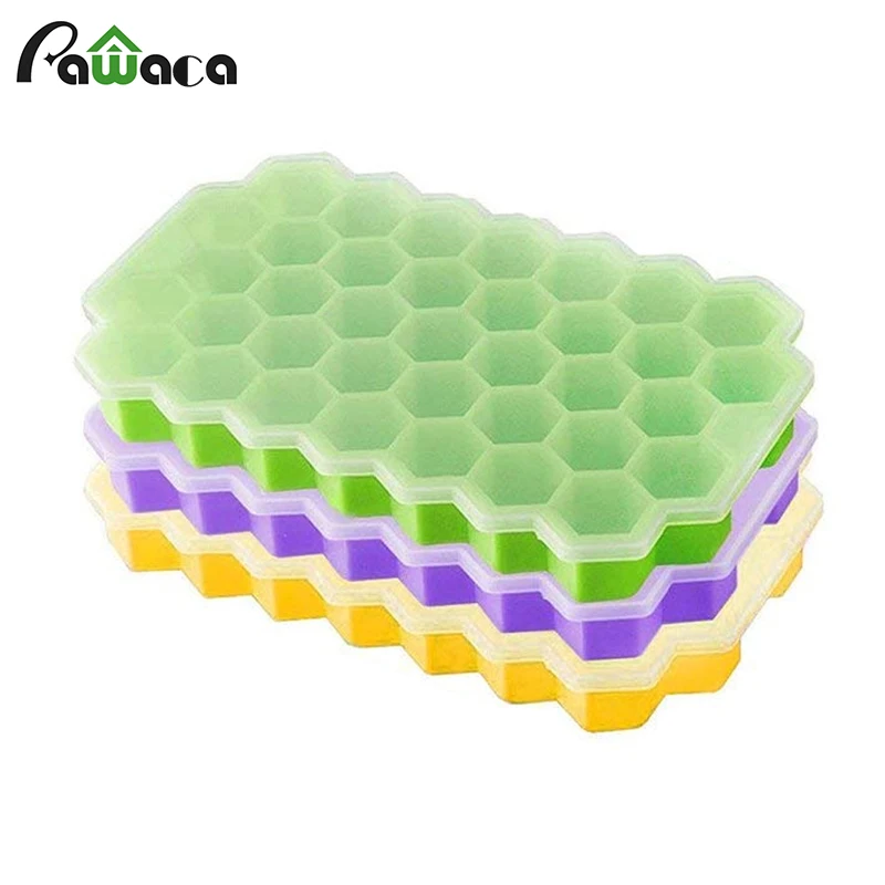 37 Cubes Honeycomb Shape Ice Cube Trays Silicone Easy Release Ice Cube Maker Ice Mold Containers with Lid for Cocktail, Whiskey
37 Cubes Honeycomb Shape Ice Cube Trays Silicone Easy Release Ice Cube Maker Ice Mold Containers with Lid for Cocktail, Whiskey