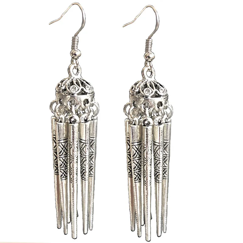 India Jewelry long Liu Su Earrings, Retro Ethnic Tribal Wind, Thailand, Nepal, hippie, Middle East jewelry
India Jewelry long Liu Su Earrings, Retro Ethnic Tribal Wind, Thailand, Nepal, hippie, Middle East jewelry