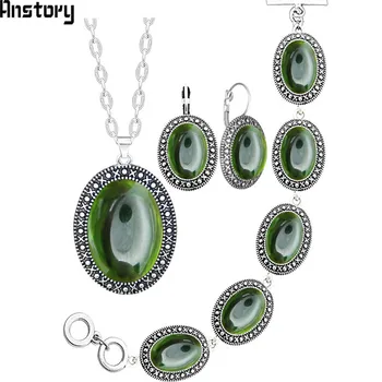 Oval Transparent Crystal Jewelry Set Antique Silver Plated Necklace Earrings Bracelet Fashion Jewelry TS416
Oval Transparent Crystal Jewelry Set Antique Silver Plated Necklace Earrings Bracelet Fashion Jewelry TS416