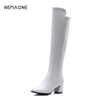 NEMAONE Winter Women Boots Stretch Fabric Over the Knee Boots Square heel Thigh High Boots Ladies Long Boots
NEMAONE Winter Women Boots Stretch Fabric Over the Knee Boots Square heel Thigh High Boots Ladies Long Boots
