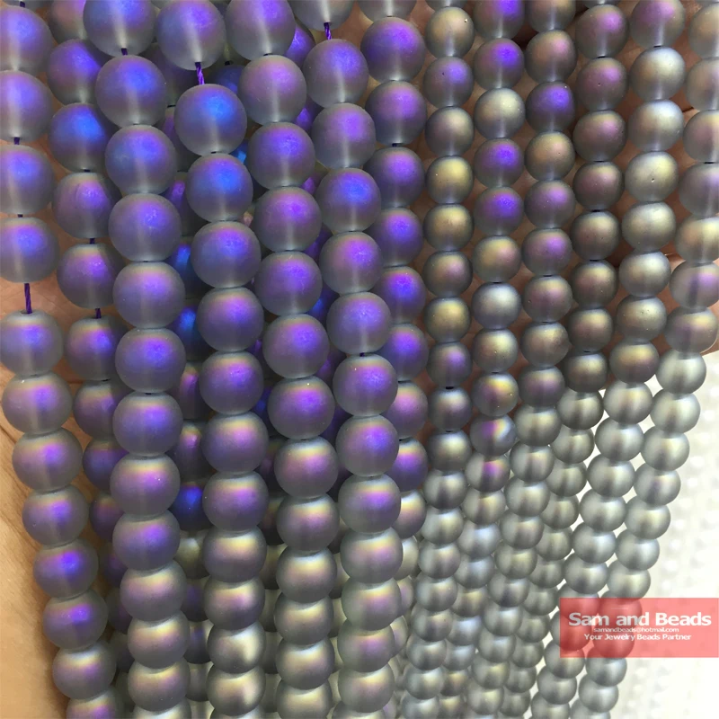 Natural Stone Dull Polish Matte Purple Plated Clear Quartz Loose Beads 16" Strand 6 8 10MM Pick Size For Jewelry Making DPQB01
Natural Stone Dull Polish Matte Purple Plated Clear Quartz Loose Beads 16" Strand 6 8 10MM Pick Size For Jewelry Making DPQB01