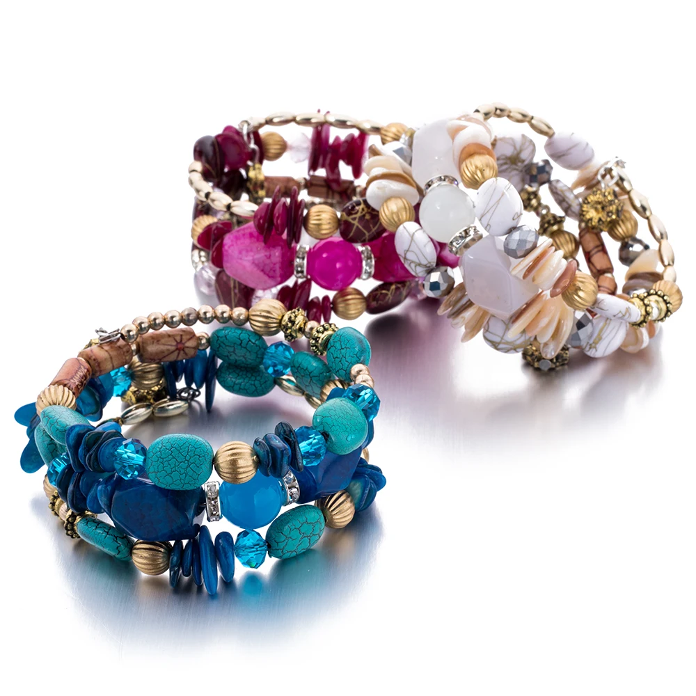 FAMSHIN Woman Boho Multilayer Beads Charm Bracelets for Women Vintage Resin Stone Bracelets & Bangles Pulseras Ethnic Jewelry
FAMSHIN Woman Boho Multilayer Beads Charm Bracelets for Women Vintage Resin Stone Bracelets & Bangles Pulseras Ethnic Jewelry