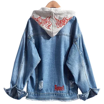 Women Denim Jacket 2019 Spring New Slim Slimming Coat Embroidery BF style Jackets Single-breasted Hooded Women Denim Coat JIA31
Women Denim Jacket 2019 Spring New Slim Slimming Coat Embroidery BF style Jackets Single-breasted Hooded Women Denim Coat JIA31