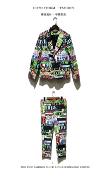 M-5XL ! Personality printing color letters hip hop style male suits Korean fashion nightclub men singer host tidal suit
M-5XL ! Personality printing color letters hip hop style male suits Korean fashion nightclub men singer host tidal suit