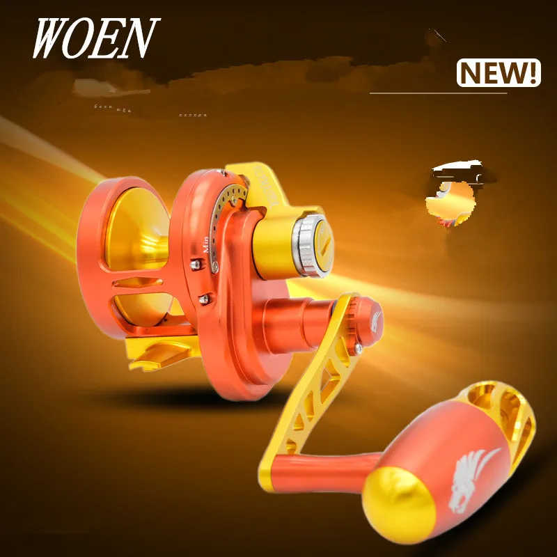 WOEN CNC aluminum alloy wheel body Heavyweight Trolling Drum wheel 11BB Slow shake iron plate Fishing wheel Speed ratio: 6.3:1
WOEN CNC aluminum alloy wheel body Heavyweight Trolling Drum wheel 11BB Slow shake iron plate Fishing wheel Speed ratio: 6.3:1