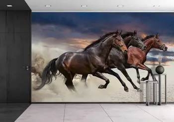 Custom 3D Photo Wallpaper Horses Running At A Gallop Along The Sandy Field Poster Wall Stickers Home Decor Vinyl Removable Decor
Custom 3D Photo Wallpaper Horses Running At A Gallop Along The Sandy Field Poster Wall Stickers Home Decor Vinyl Removable Decor