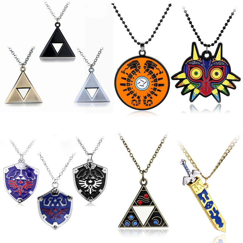 Legend Of Zelda Logo Necklace Men Anime Collections Jewelry Triangle Breath of the Wild Owl Triforce Shield Pendant Necklaces
Legend Of Zelda Logo Necklace Men Anime Collections Jewelry Triangle Breath of the Wild Owl Triforce Shield Pendant Necklaces