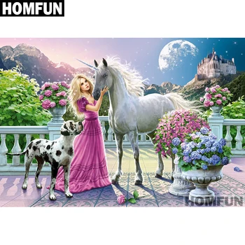 HOMFUN Full Square/Round Drill 5D DIY Diamond Painting "Unicorn & princess" Embroidery Cross Stitch 5D Home Decor A01668
HOMFUN Full Square/Round Drill 5D DIY Diamond Painting "Unicorn & princess" Embroidery Cross Stitch 5D Home Decor A01668