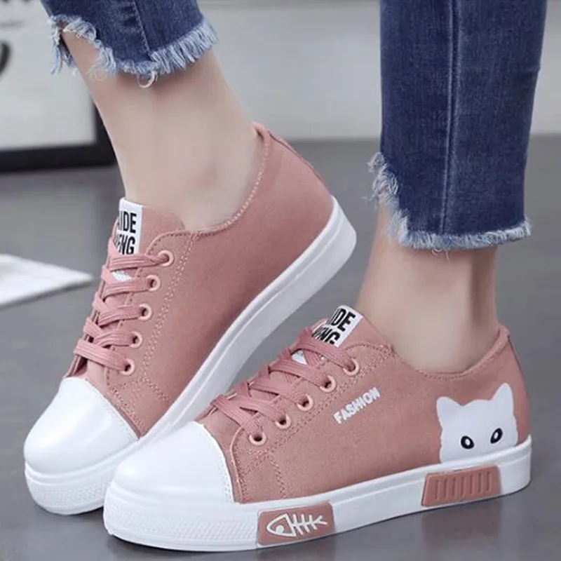 2019 Women Flats Canvas Casual Shoes Fashion Women Sneakers Lace Up Cartoon Ladies Shoes Summer Black White Female Shoes
2019 Women Flats Canvas Casual Shoes Fashion Women Sneakers Lace Up Cartoon Ladies Shoes Summer Black White Female Shoes