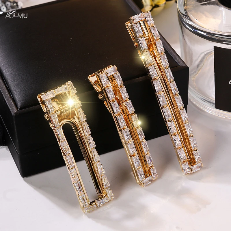 AOMU 2019 Fashion Women Shiny Crystal Rhinestones Hollow Rectangle Hair Clip Barrette Hair Pins Hair Accessories For Women Jewel
AOMU 2019 Fashion Women Shiny Crystal Rhinestones Hollow Rectangle Hair Clip Barrette Hair Pins Hair Accessories For Women Jewel