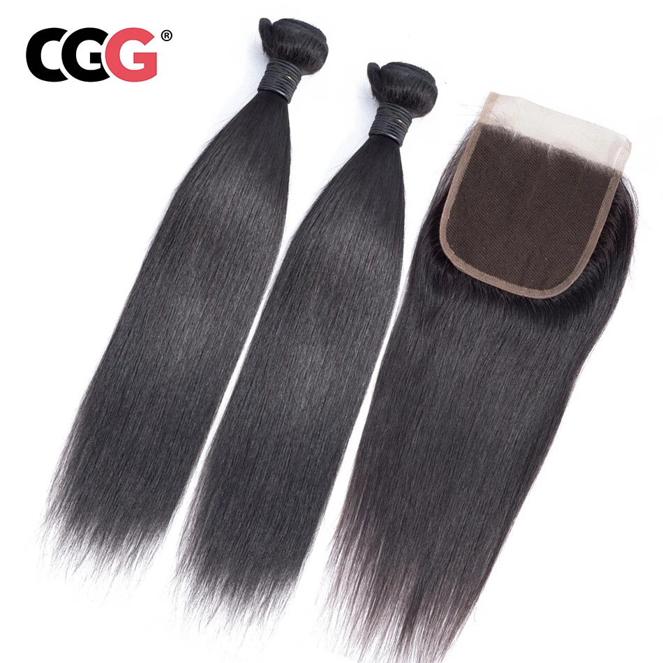 POLEEROSE Hair Bundles With Closure Brazilian Straight Human Hair Weave Bundle With 4X4 Lace Closure Natural Color Non Remy Hair 
POLEEROSE Hair Bundles With Closure Brazilian Straight Human Hair Weave Bundle With 4X4 Lace Closure Natural Color Non Remy Hair