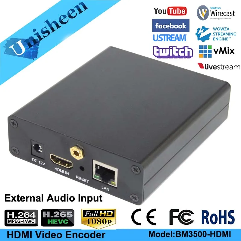 H.265 HEVC MPEG-4 AVC/H.264 HDMI Video Encoder HDMI Transmitter live Broadcast encoder H264 encoder
H.265 HEVC MPEG-4 AVC/H.264 HDMI Video Encoder HDMI Transmitter live Broadcast encoder H264 encoder