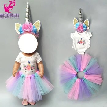 doll clothes for 43cm Baby doll unicorn clothes dress doll head band for 18 inch doll clothes set
doll clothes for 43cm Baby doll unicorn clothes dress doll head band for 18 inch doll clothes set