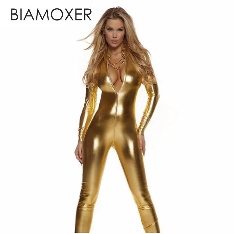 Biamoxer Women Catsuit Spandex Lycra Shiny Metallic Gymnastic Dancewear Jumpsuit Long Sleeve Zipper Front Turtleneck Catwomen
Biamoxer Women Catsuit Spandex Lycra Shiny Metallic Gymnastic Dancewear Jumpsuit Long Sleeve Zipper Front Turtleneck Catwomen