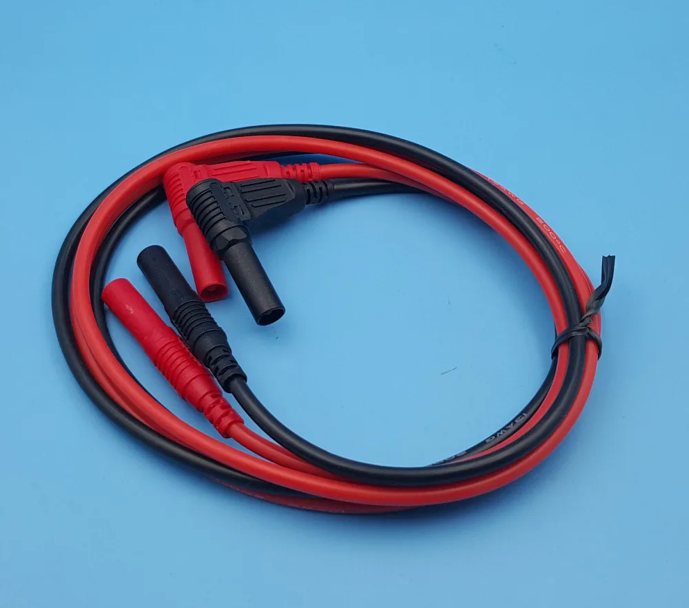 1Pair TL22200 Silicone Right Angled 90 Degree to Straight 4mm Banana Plug Shrouded 1M
1Pair TL22200 Silicone Right Angled 90 Degree to Straight 4mm Banana Plug Shrouded 1M