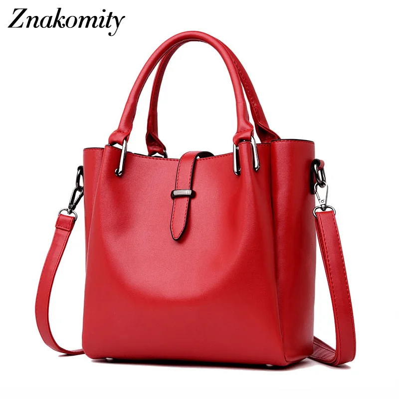 Znakomity Large capacity ladies hand bags women's genuine leather handbag Casual bucket messenger shoulder bags lady sac a main 
Znakomity Large capacity ladies hand bags women's genuine leather handbag Casual bucket messenger shoulder bags lady sac a main