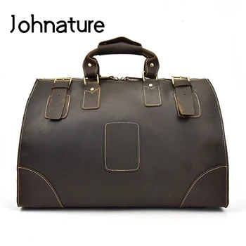 Johnature 2020 New Vintage Crazy Horse Leather Travel Bags Hand Luggage Large Capacity Mens Duffle Bag Genuine Leather Handbag
Johnature 2020 New Vintage Crazy Horse Leather Travel Bags Hand Luggage Large Capacity Mens Duffle Bag Genuine Leather Handbag
