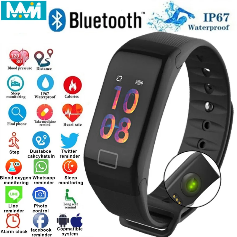 F1 Plus Smart Bracelet Heart Rate Color Screen Blood Pressure Fitness Bracelet Sport Tracker Monitor Smart Sport Bracelet Band
F1 Plus Smart Bracelet Heart Rate Color Screen Blood Pressure Fitness Bracelet Sport Tracker Monitor Smart Sport Bracelet Band