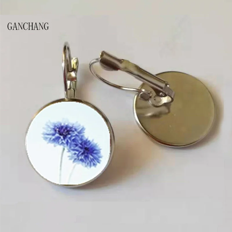 New Arrival Cornflower Stud Earrings Blue flower Earring Victorian Art Photo Earrings Handmade Jewelry Glass Studs
New Arrival Cornflower Stud Earrings Blue flower Earring Victorian Art Photo Earrings Handmade Jewelry Glass Studs