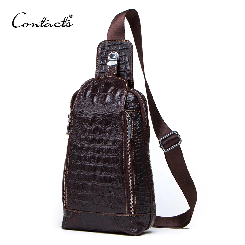 CONTACT'S Fashion Genuine Leather Men chest Bag 100% Cow Leather Vintage Crossbody Bags Men Shoulder Bags Men's Messenger Bag
CONTACT'S Fashion Genuine Leather Men chest Bag 100% Cow Leather Vintage Crossbody Bags Men Shoulder Bags Men's Messenger Bag