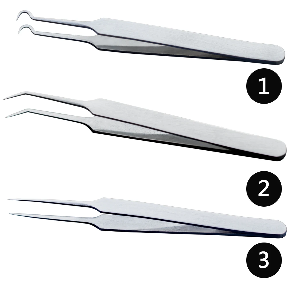 1PCS Professional Tweezers 3 Designs for Nail Art/Face Care/Eyelash Extension Blackhead Acne Blemish Pimple Remove Tools CH213
1PCS Professional Tweezers 3 Designs for Nail Art/Face Care/Eyelash Extension Blackhead Acne Blemish Pimple Remove Tools CH213