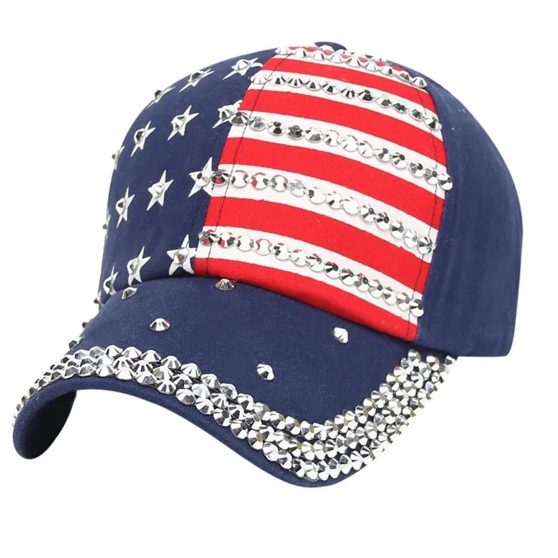 Baseball Cap Women Men Summer American Flag Crystal Baseball Cap Snapback Hip Hop Hat Women Gorras Beisbol #GHC
Baseball Cap Women Men Summer American Flag Crystal Baseball Cap Snapback Hip Hop Hat Women Gorras Beisbol #GHC