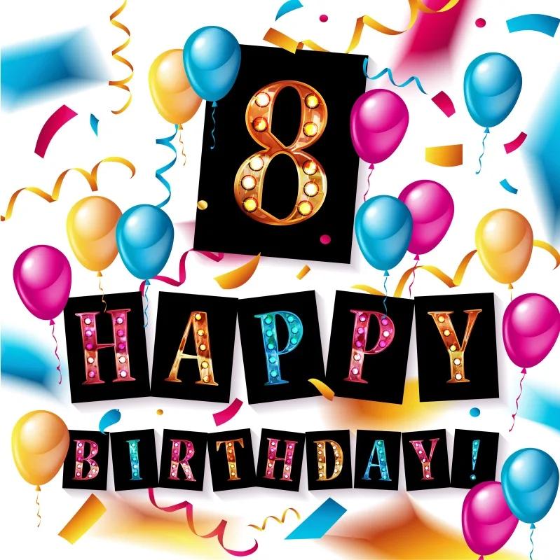 Laeacco Happy 8th Birthday Balloon Ribbon Children Photography Backgrounds Customized Photographic Backdrops For Photo Studio
Laeacco Happy 8th Birthday Balloon Ribbon Children Photography Backgrounds Customized Photographic Backdrops For Photo Studio