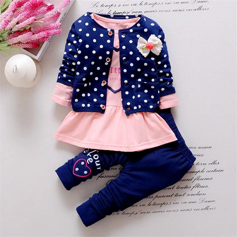 BibiCola Baby Girls Spring Autumn Clothing Set Polka Dot Printed Tracksuit Clothing Suit Cotton Toddler Princess Clothes Sets
BibiCola Baby Girls Spring Autumn Clothing Set Polka Dot Printed Tracksuit Clothing Suit Cotton Toddler Princess Clothes Sets
