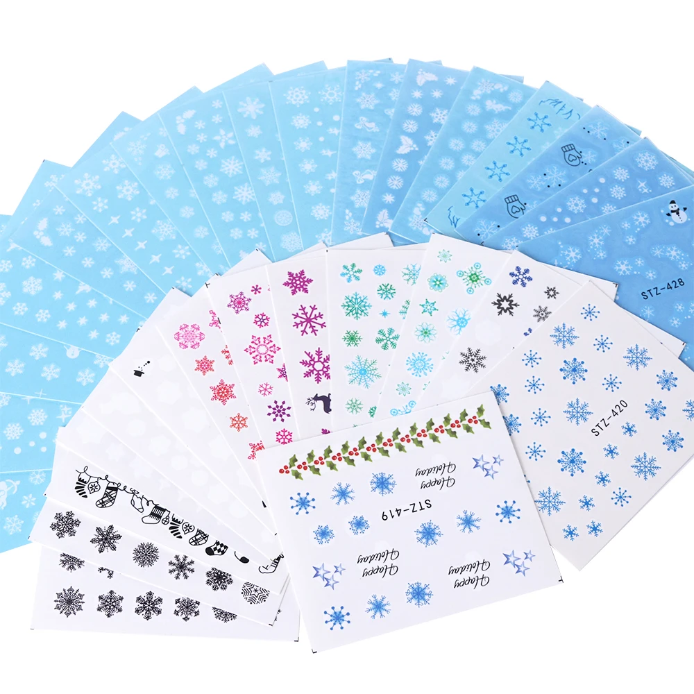 30pcs Mix Snowflake Nail Sticker Water Transfer Decal White Black Christmas Wrap Tattoo Foil Tip For Nail Art Manicure SA862
30pcs Mix Snowflake Nail Sticker Water Transfer Decal White Black Christmas Wrap Tattoo Foil Tip For Nail Art Manicure SA862