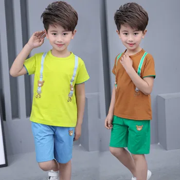 Boys Summer Clothes Clothing Set 2018 New Kids Cartoon Short Sleeve Two Pieces Suits 100 110 120 130 140 Brown Gray Green
Boys Summer Clothes Clothing Set 2018 New Kids Cartoon Short Sleeve Two Pieces Suits 100 110 120 130 140 Brown Gray Green