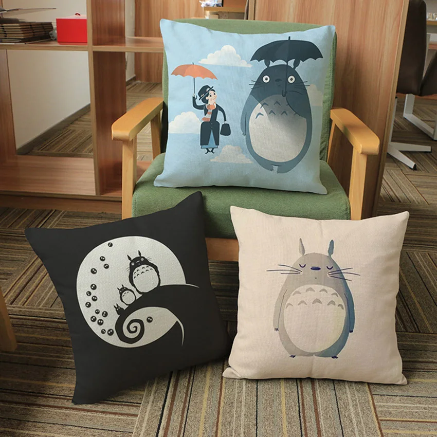 Totoro Cushions Home Decor Japanese Cartoon Print Cute Pillow Cushion Covers Cotton Linen Office Chair Throw Pillow Cases Gifts
Totoro Cushions Home Decor Japanese Cartoon Print Cute Pillow Cushion Covers Cotton Linen Office Chair Throw Pillow Cases Gifts