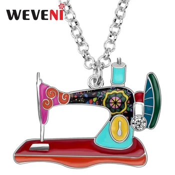 WEVENI Enamel Alloy Rhinestone Sewing Machine Necklace Pendant Choker Tools Clothes Decoration Jewelry For Women Girls Gift New
WEVENI Enamel Alloy Rhinestone Sewing Machine Necklace Pendant Choker Tools Clothes Decoration Jewelry For Women Girls Gift New
