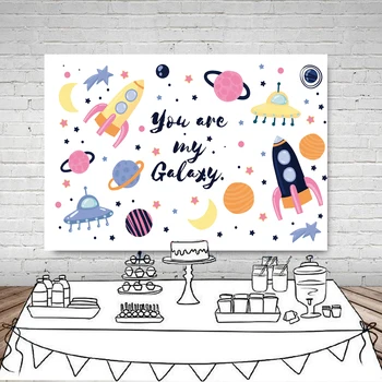 Astronaut theme party backdrop for boys space ship birthday Decor sweet cake table dessert background photocall studio propsB-06
Astronaut theme party backdrop for boys space ship birthday Decor sweet cake table dessert background photocall studio propsB-06