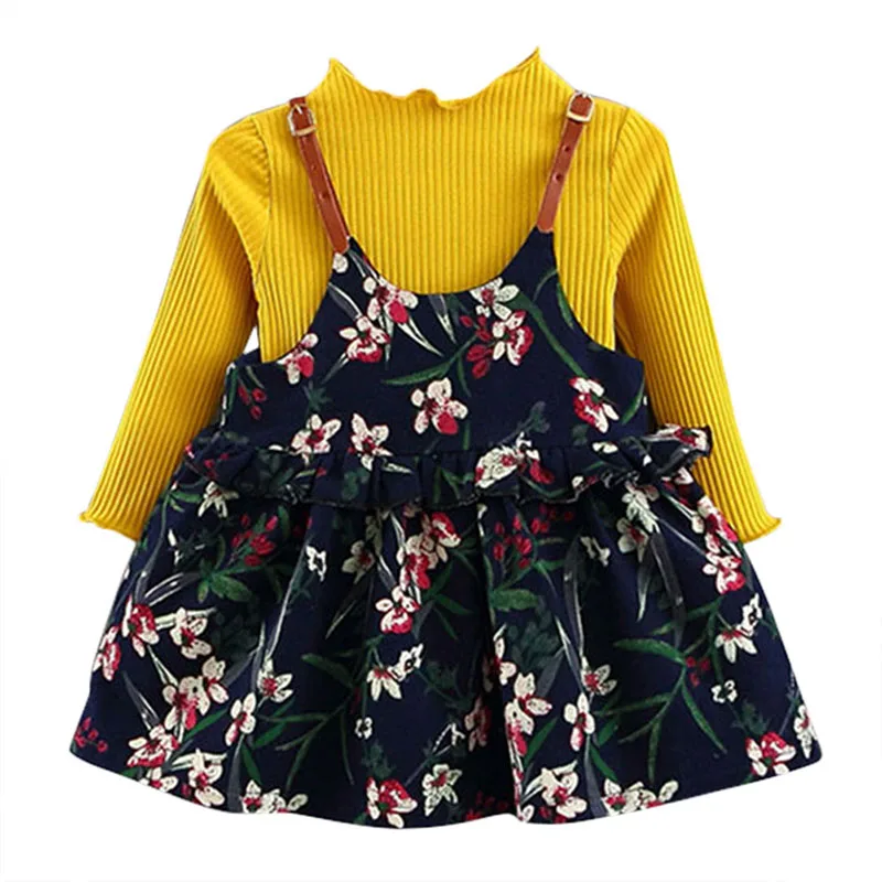 2pcs/set Baby Dress Kids Girls Long Sleeve Princess Dress T Shirt Tops+Floral Strapless Dress Toddler Clothes Set
2pcs/set Baby Dress Kids Girls Long Sleeve Princess Dress T Shirt Tops+Floral Strapless Dress Toddler Clothes Set