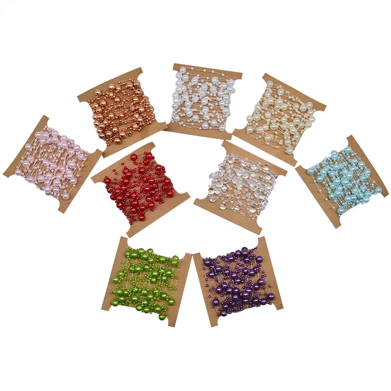 5m Multicolor Fishing Line Artificial Pearl Beads Chain Garland Flowers For Wedding Party Decoration DIY Bridal Bouquet
5m Multicolor Fishing Line Artificial Pearl Beads Chain Garland Flowers For Wedding Party Decoration DIY Bridal Bouquet