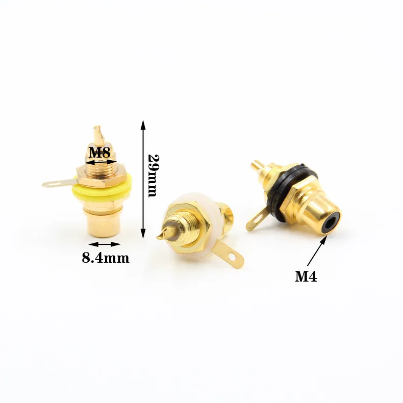 1PCS YT1740 RCA Socket Lotus Head RCA Connectors Power Amplifier Chassis Audio and Video Terminals Gold plated Plug
1PCS YT1740 RCA Socket Lotus Head RCA Connectors Power Amplifier Chassis Audio and Video Terminals Gold plated Plug