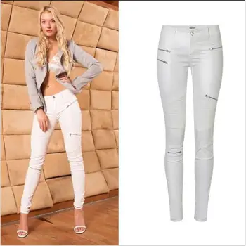 SupSindy Women PU leather pants fashion White Leggings wild Slim pencil pants zipper motorcycle leather pants for women trousers
SupSindy Women PU leather pants fashion White Leggings wild Slim pencil pants zipper motorcycle leather pants for women trousers