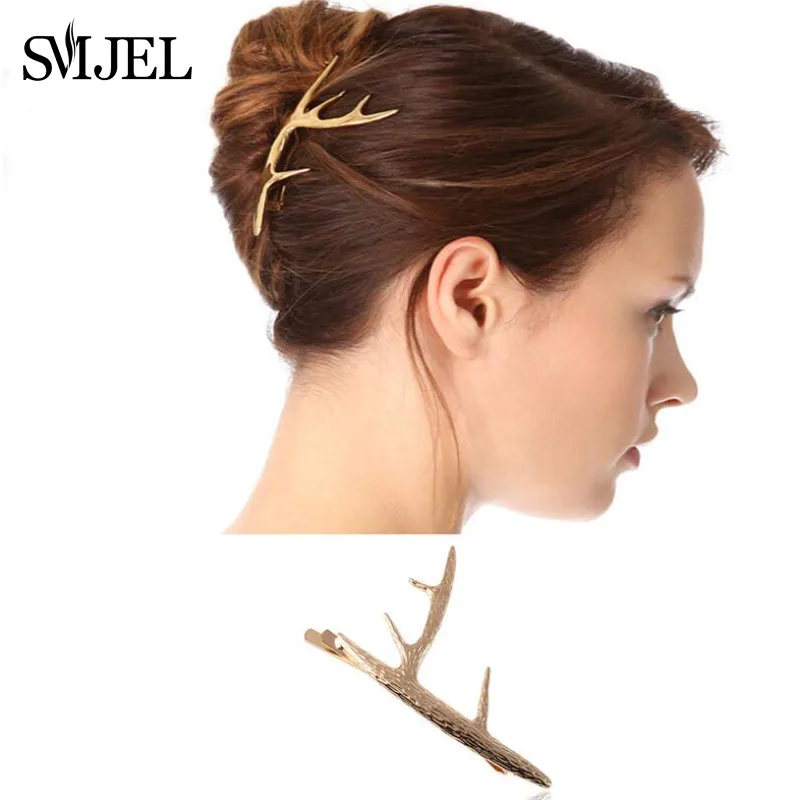 SMJEL New 2018 Fashion Tree Branches Women Hairpins Metal Girl Barrette Deer Antlers Horn Hair Clips Hair Accessories Christmas
SMJEL New 2018 Fashion Tree Branches Women Hairpins Metal Girl Barrette Deer Antlers Horn Hair Clips Hair Accessories Christmas