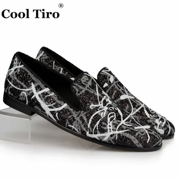Graffiti Sequins Loafers Glistening Glitter Men Slippers Genuine Leather Shoes Wedding Men Dress loafers Male's Flat Casual
Graffiti Sequins Loafers Glistening Glitter Men Slippers Genuine Leather Shoes Wedding Men Dress loafers Male's Flat Casual