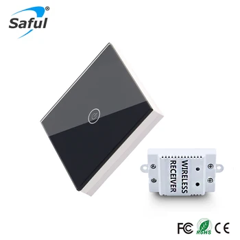 Saful Wireless Wall Light Switch Touch Standard Smart Light Switch,110V-240V 1 Gang Glass Panel Remote Control Touch Wall Switch
Saful Wireless Wall Light Switch Touch Standard Smart Light Switch,110V-240V 1 Gang Glass Panel Remote Control Touch Wall Switch