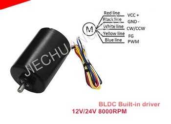 BLDC4260 Brushless permanent magnet DC motor Built-in driver PWM speed control 12V 24V 8000RPM High torque Robot,Smart
BLDC4260 Brushless permanent magnet DC motor Built-in driver PWM speed control 12V 24V 8000RPM High torque Robot,Smart