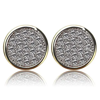 OMYFUN Factory Price Cheap Hiphop Male Earrings Classical Round Stud Earrings Shining CZ Paved Women Men USA Fashion Jewelry
OMYFUN Factory Price Cheap Hiphop Male Earrings Classical Round Stud Earrings Shining CZ Paved Women Men USA Fashion Jewelry