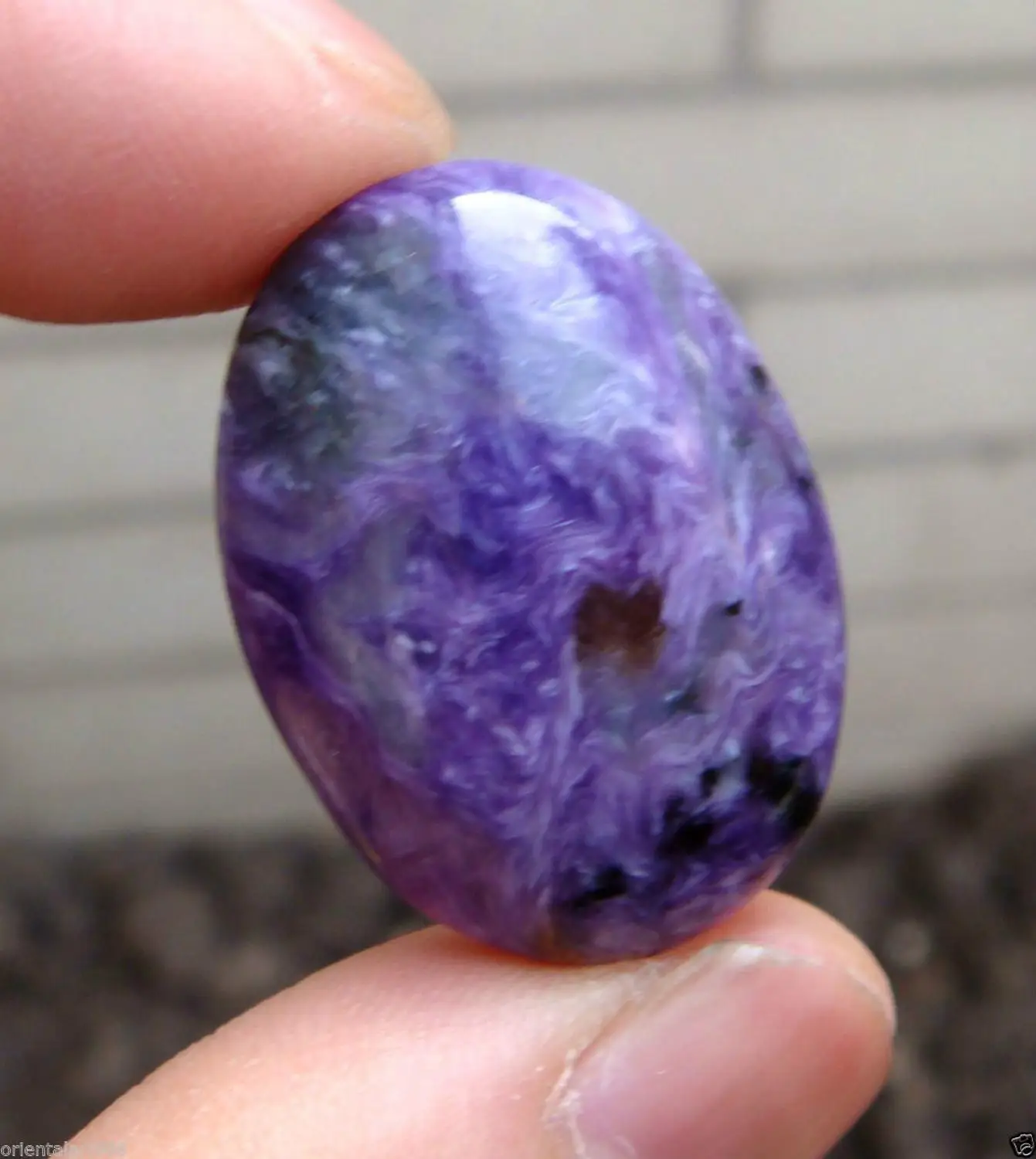100% Untreated Rose Lavender Charoite Cab Cabochon for Ring 44.5CTGrade A | Украшения и аксессуары