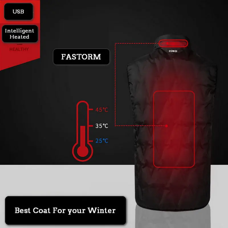 FASTORM Warm Men Winter Jacket USB Infrared Heating Hiking Vest Coat Waterproof Thermal Windbreaker Outdoor Travel Coats
FASTORM Warm Men Winter Jacket USB Infrared Heating Hiking Vest Coat Waterproof Thermal Windbreaker Outdoor Travel Coats