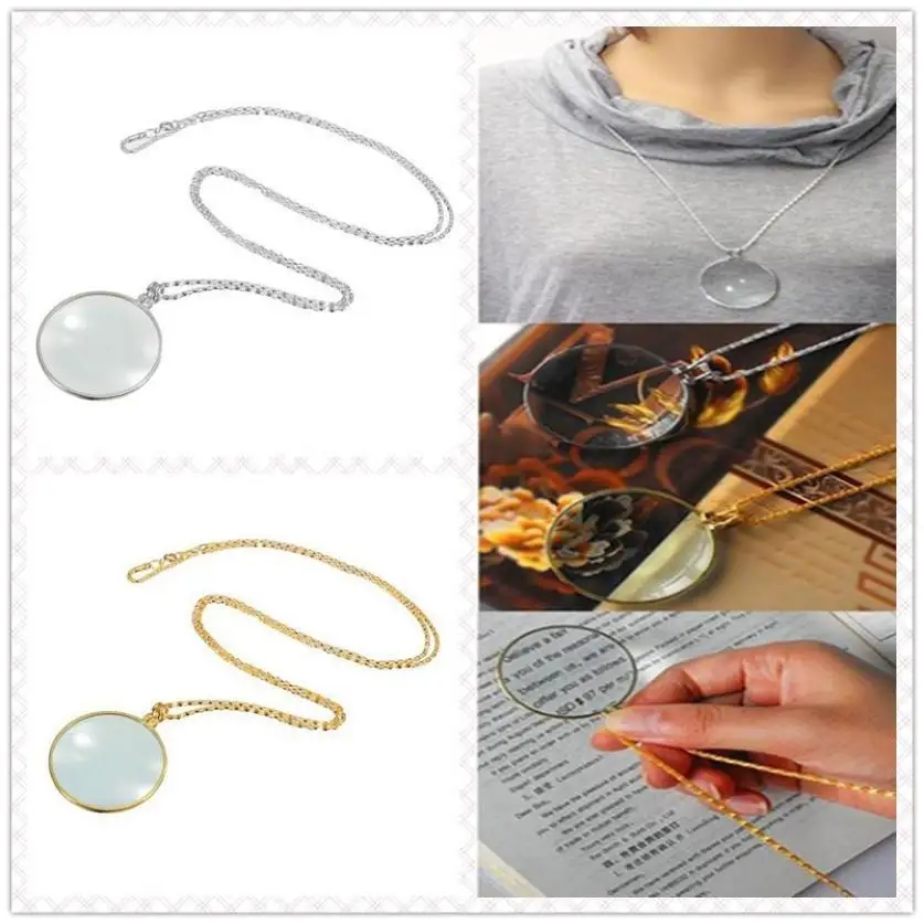 New Style 6x Magnifier Pendant Necklace Magnify Glass Reeding Decorativ Monocle Necklace Fantastic Pendientes Jewelry Torque
New Style 6x Magnifier Pendant Necklace Magnify Glass Reeding Decorativ Monocle Necklace Fantastic Pendientes Jewelry Torque